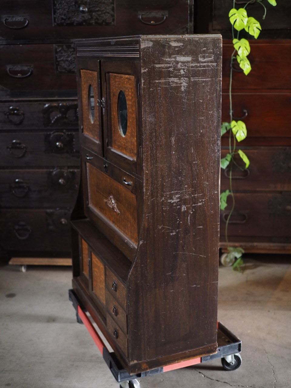 鏡付きレトロなキャビネット 昭和初期 古録展 品番F4504 MARWIL-DEMENAGEMENTS_CH