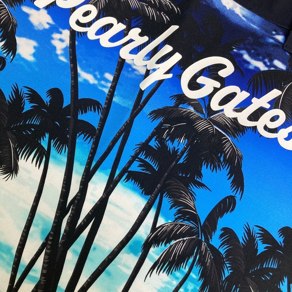 【最安値に挑戦】 サイズ 1 PEARLY GATES パーリーゲイツ 055-1234612 スカート ヤシの木プリント ブルー系 240101528495 ゴルフウェア レディース ストスト まで期間限定