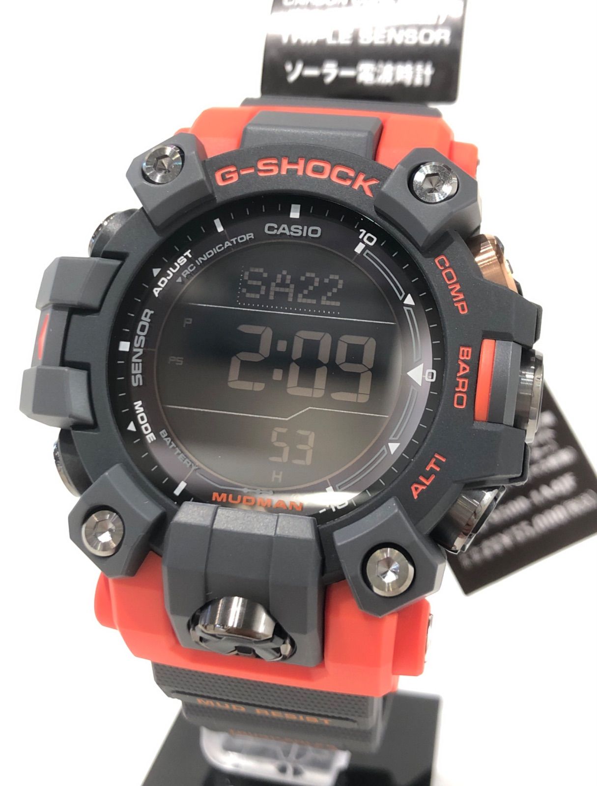 新品正規品】G-SHOCK 新作マッドマン オレンジ×グレー GW-9500-1A4JF