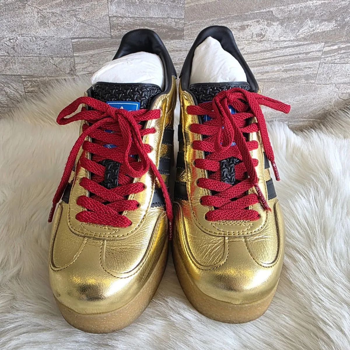 ☆ GUCCI×adidas グッチ×アディダス /ガゼル ロゴデザイン レース 