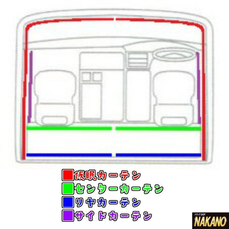 トラック用 仮眠カーテン