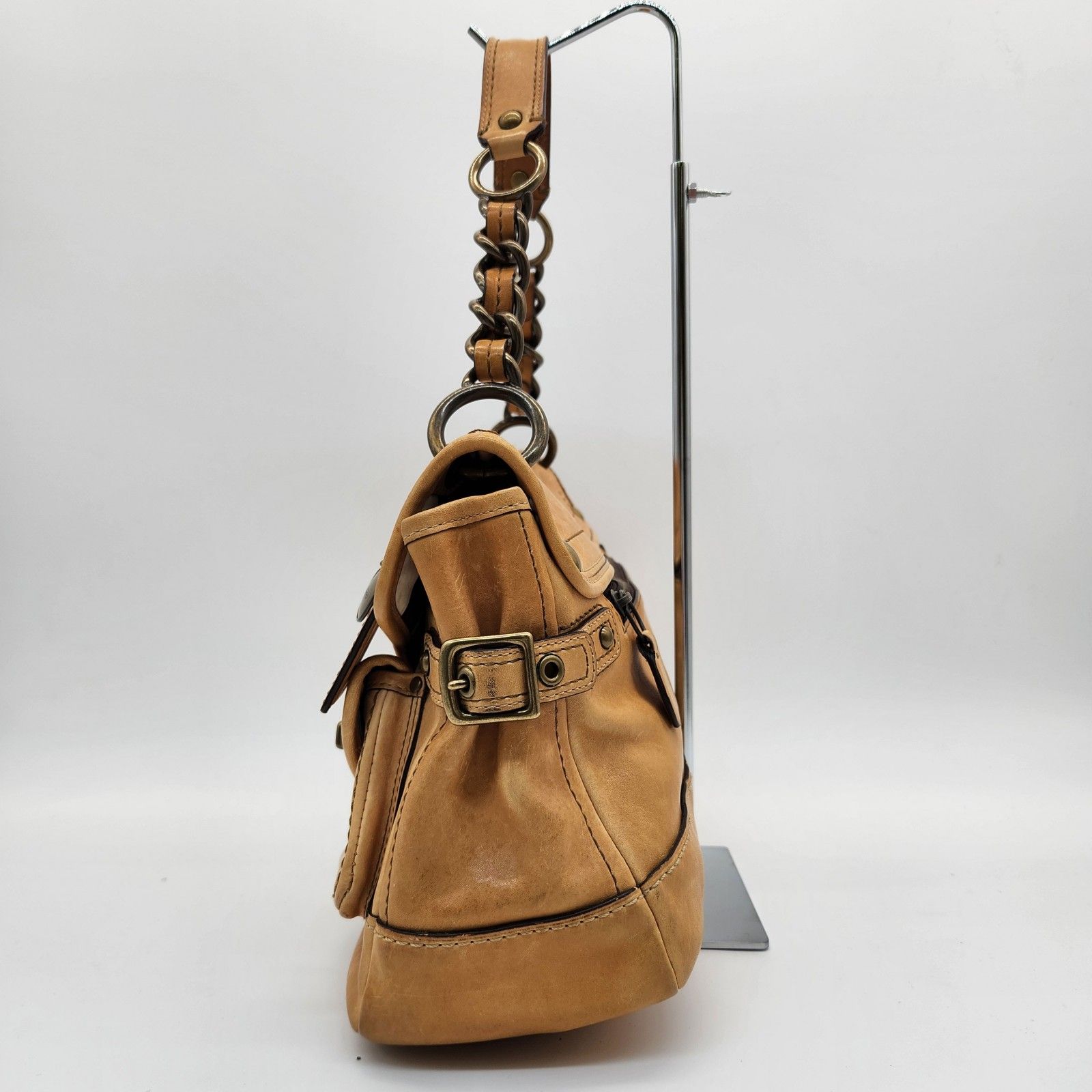 COACH コーチ オールレザー レガシーレザーレイポケットフラップバッグ 