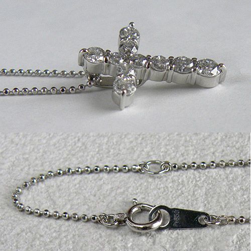未使用 ネックレス クロス pt950 pt850 プラチナ ダイヤモンド PT950/PT850ダイヤモンドネックレス｜ネックレス｜ベルシオラ