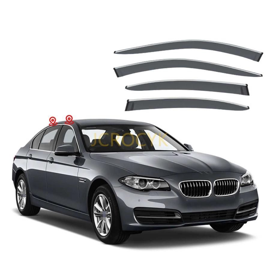 4枚 車用サイドバイザー BMW 5 シリーズ F10 2011-2017 ドアバイザー サイドバイザー 車種 設計 カーレインシールド トリムカ