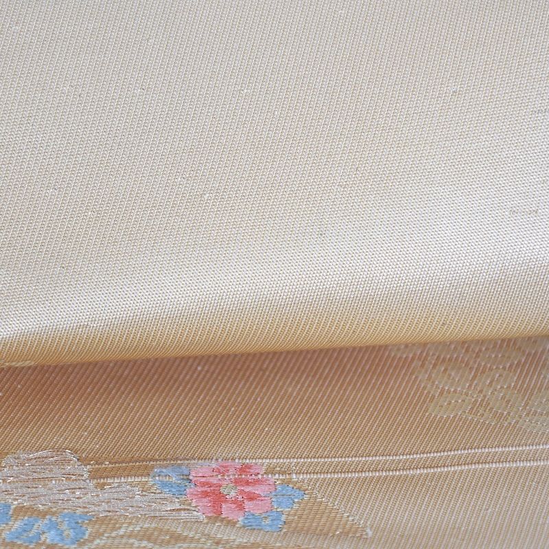 平和屋着物○九寸名古屋帯 作家物 鹿の子雪輪重ね 金糸 引箔 正絹 逸品