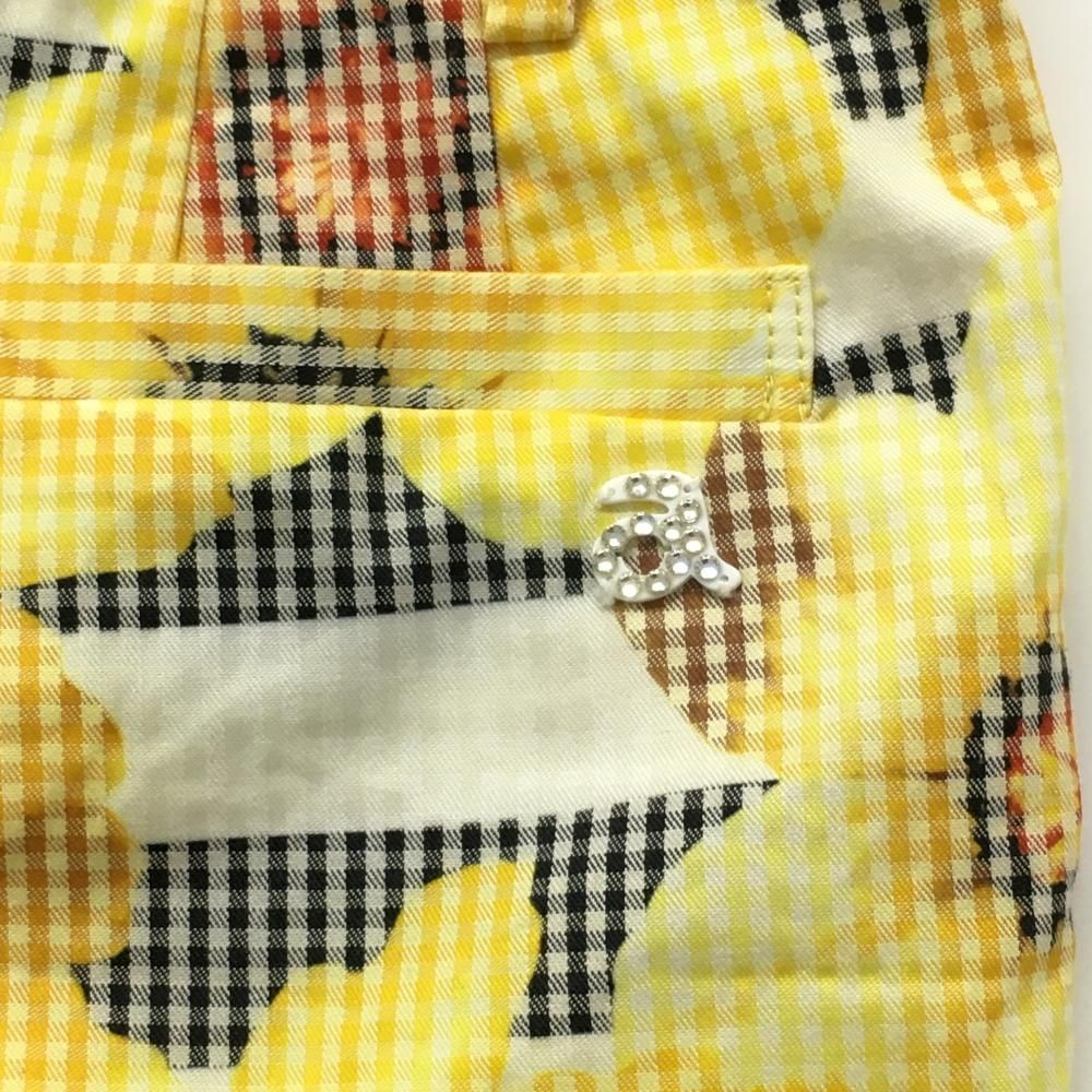archivio - coco 中古 アルチビオ archivio レディース ショートパンツ 38(M) 白×黄 ホワイト×イエロー 裏地付き 花柄 archivio - coco 中古 アルチビオ archivio レディース ショート
