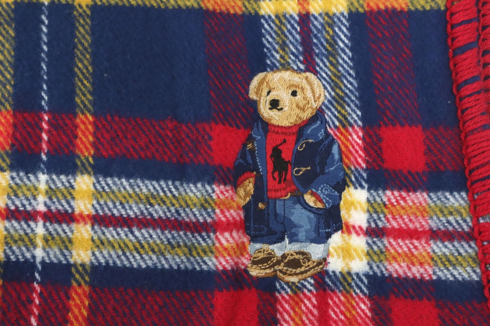 Ralph Lauren 大判ブランケット ラルフローレンRalph Lauren ウール大判 ブランケット 赤