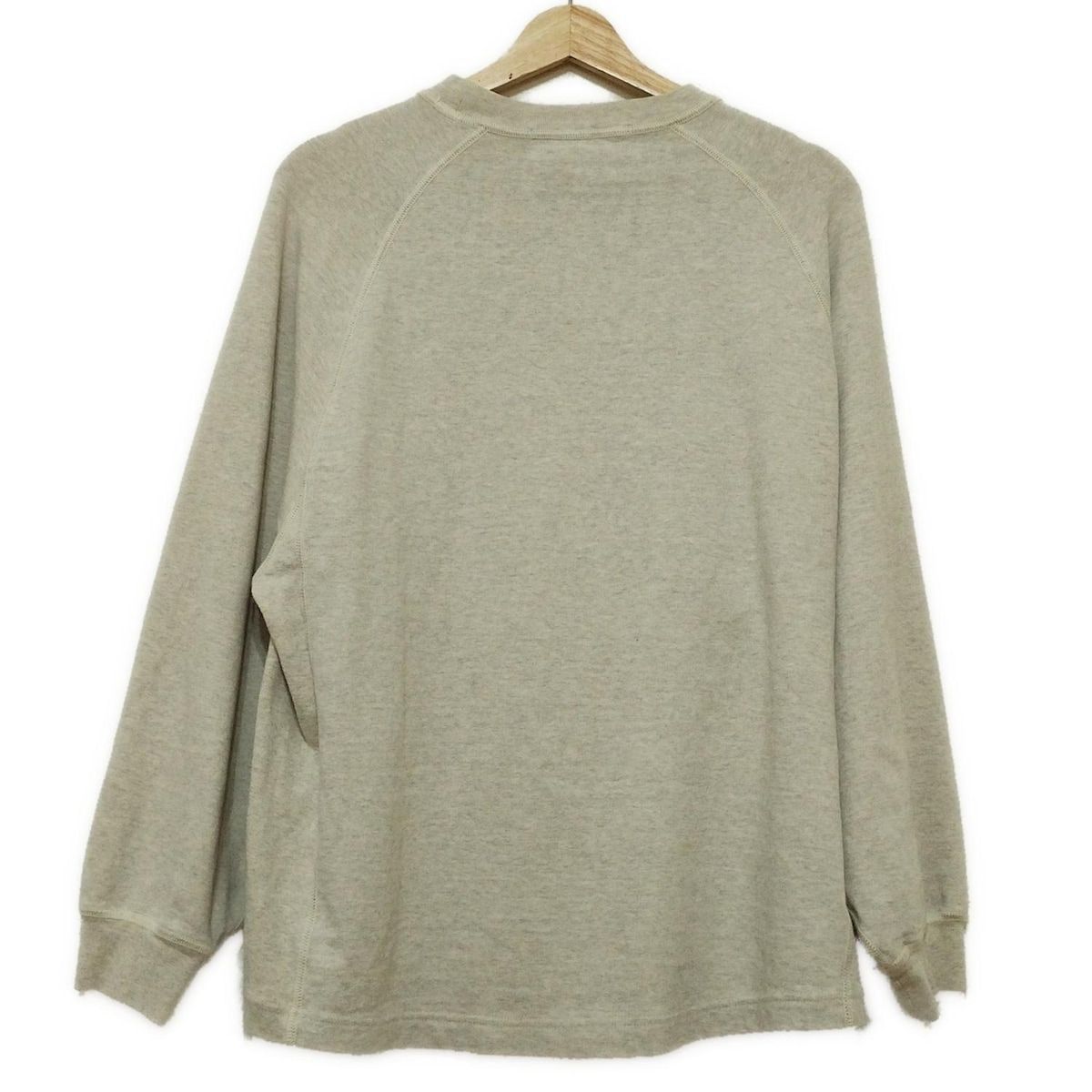 REMI RELIEF レミ レリーフ トレーナー サイズM レディース - ベージュ×ダークグレー 長袖