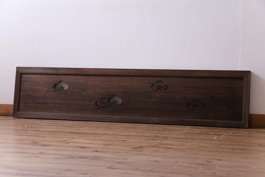 アンティーク 花梨？紫檀？ シノワズリ 透かし彫り 欄間 壁掛け