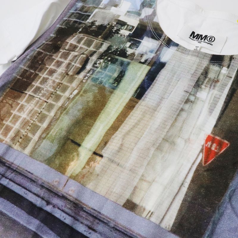 MM6 - 2018SS エムエムシックス メゾンマルジェラ MM6 Maison Margiela 転写プリントTシャツ S/ホワイト コットン カットソー【2400013605359】 2018SS エムエムシックス メゾンマルジェラ MM6 Maison Margiela