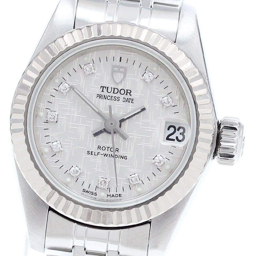 チュードル TUDOR 92514 プリンセスデイト 10Pダイヤ 自動巻き レディース_909603