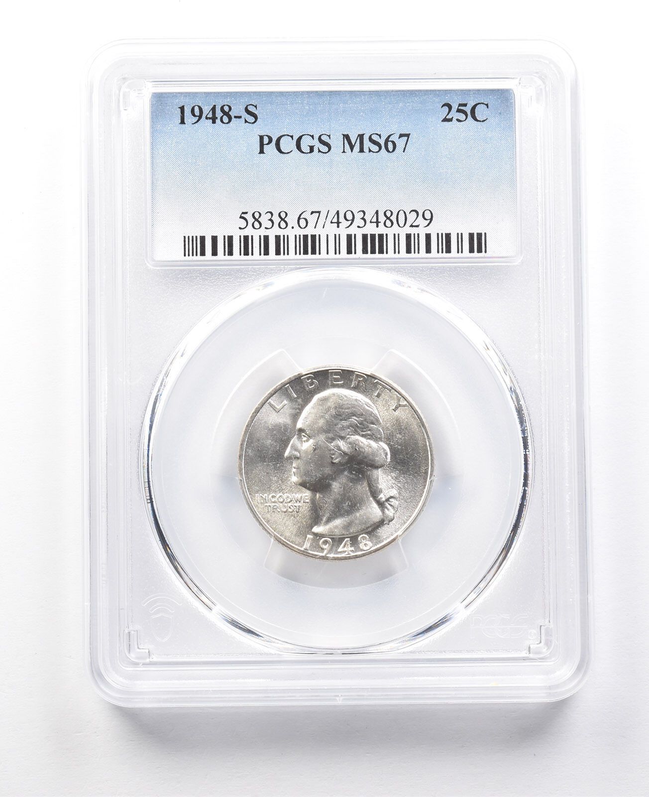 1948-S ワシントン クォーター MS67 PCGS