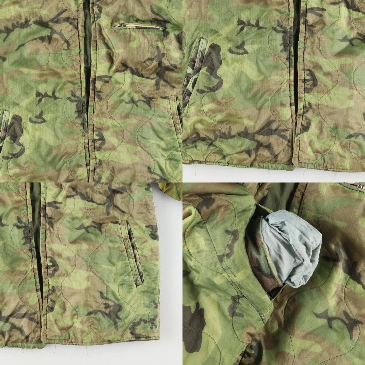 古着 60年代 UNKNOWN 迷彩柄 バック刺繍 キルティング ベトジャン