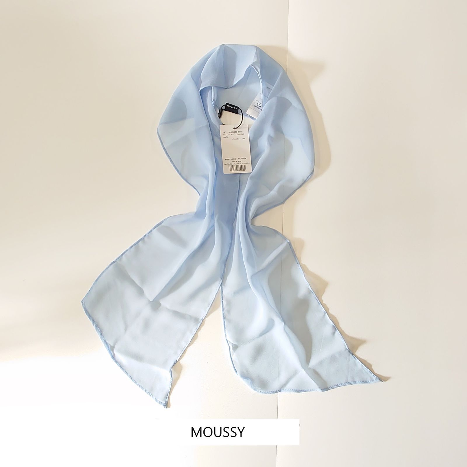 MOUSSY SHEER LONG SCARF マウジー スカーフ ライトブルー - メルカリ