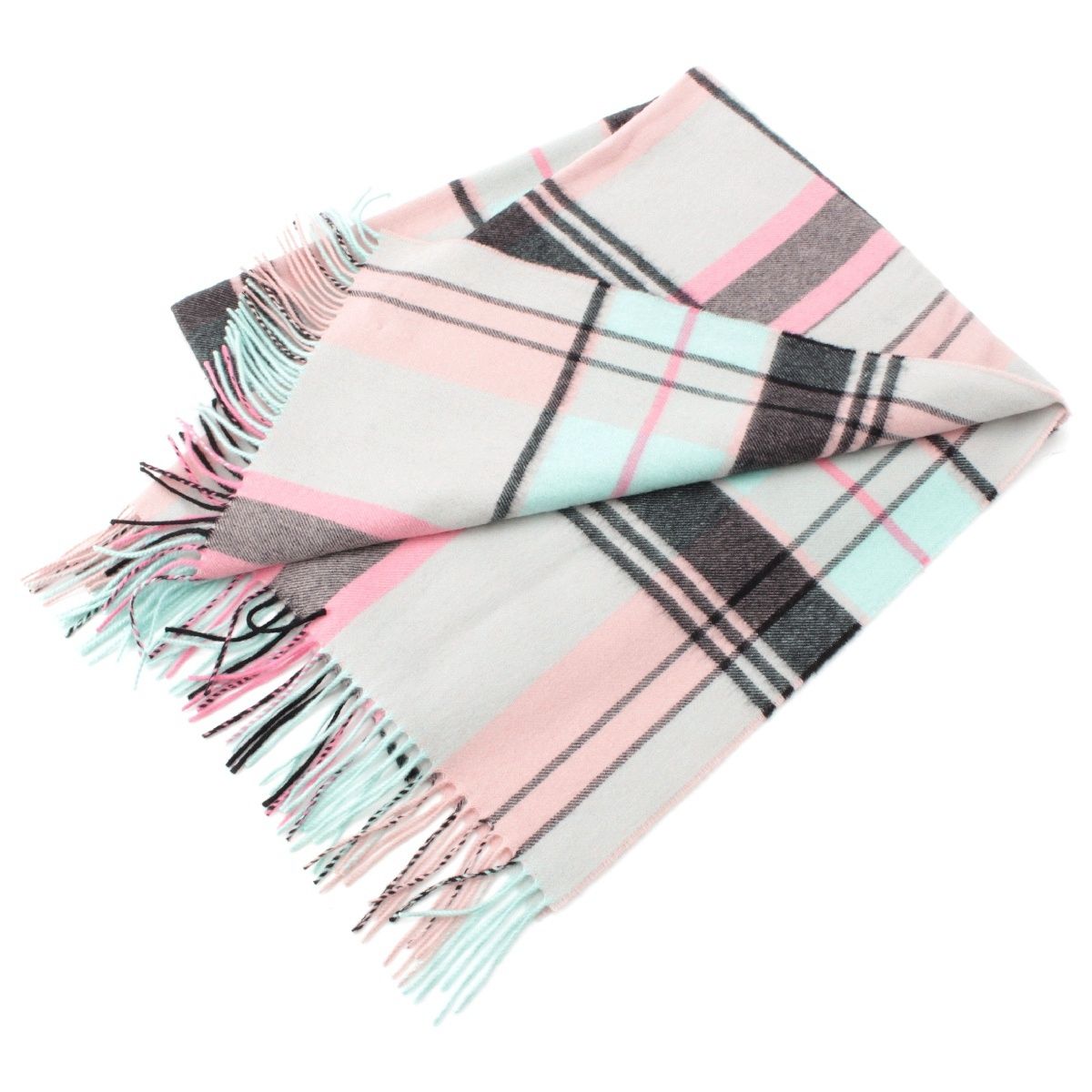 ジョンストンズ ドゥロワー別注 カシミヤ フリンジ 大判 マフラー