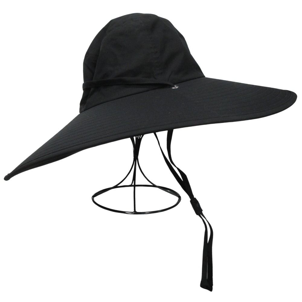 KIJIMA TAKAYUKI キジマタカユキ コットン トロピカル ワイド ブリム ソフト ハット 帽子 W-251241 サイズ1 黒 ブラック メンズ レディース 古着