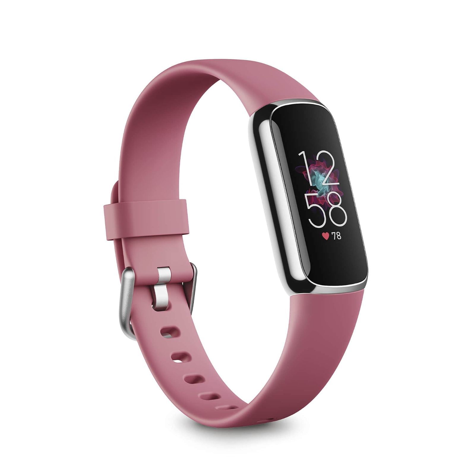 【即日発送】オーキッド/プラチナ トラッカー [5日間以上のバッテリーライフ/スマートウォッチ] Luxe Fitbit