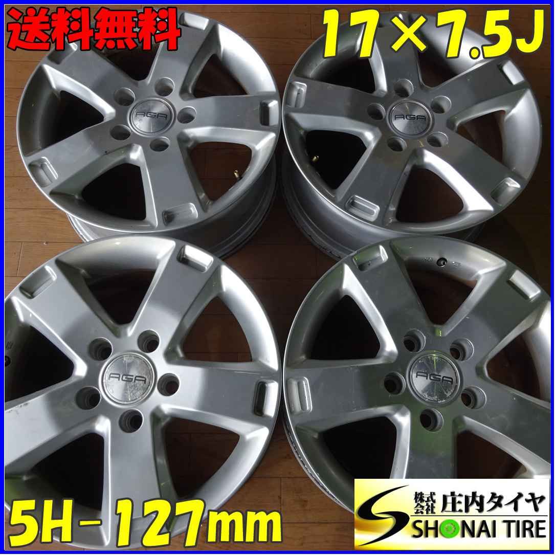 4本SET! NO B2691 会社宛 17 ×7.5J タルガジャパン AGA アルミ 5穴 PCD 127mm 48 ハブ径71.5mm ジープ JEEP ラングラー