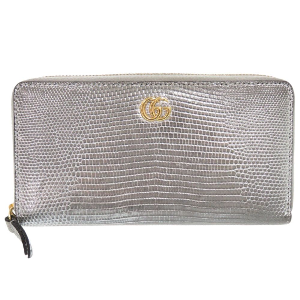 グッチ GGマーモント リザード ジップアラウンドウォレット 456117  