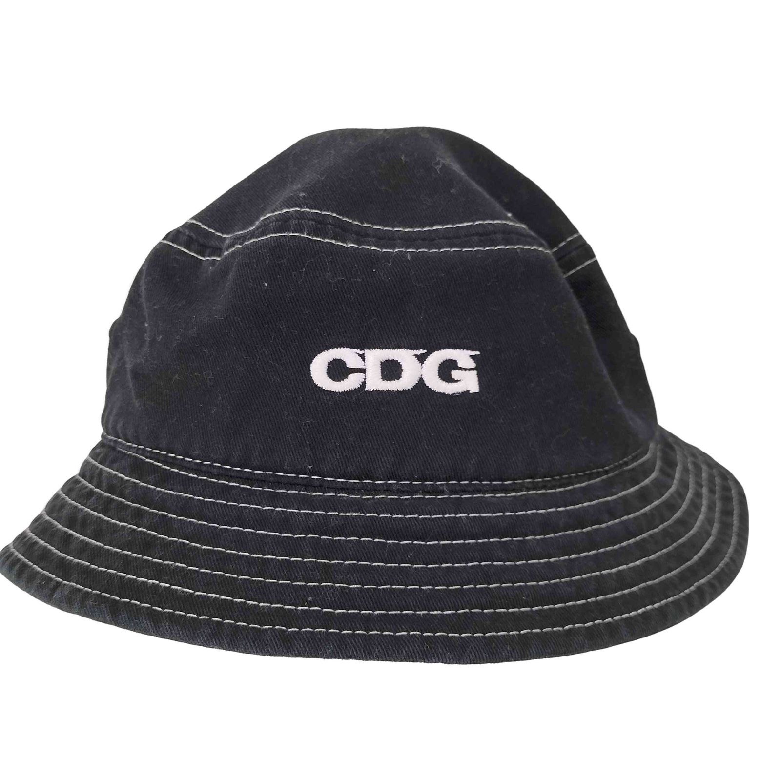 シーディージー CDG CDGロゴ刺繍 ステッチバケットハット メンズ  L/XL