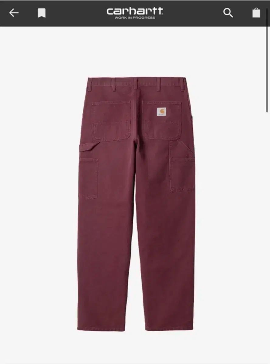 カーハート ワーク シングルパンツ バーガンディ