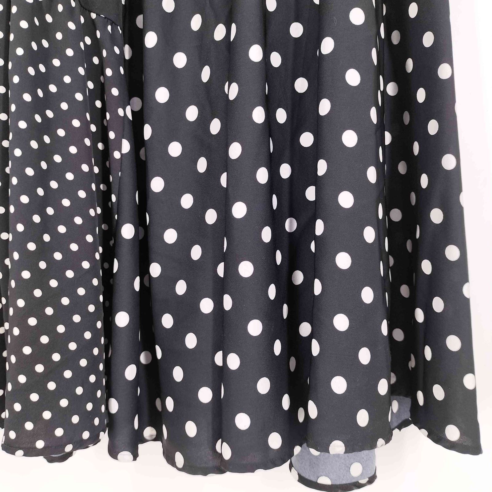 ビアズリー　ドットパッチワークロングスカート未使用 ドットパッチワークロングスカート | BEARDSLEY(ビアズリー