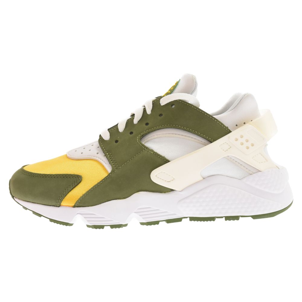 NIKE (ナイキ) ×stussy ステューシー AIR HUARACHE LE DARK OLIVE エアハラチ ダークオリーブ ローカットスニーカー US10/28cm カーキ/ホワイト DD1381-300