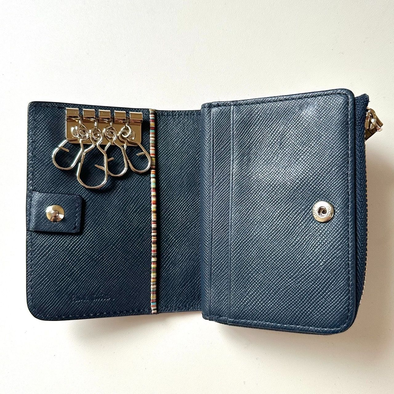 極美品】ポールスミス 4連キーケース コインケース付き ジップストロー