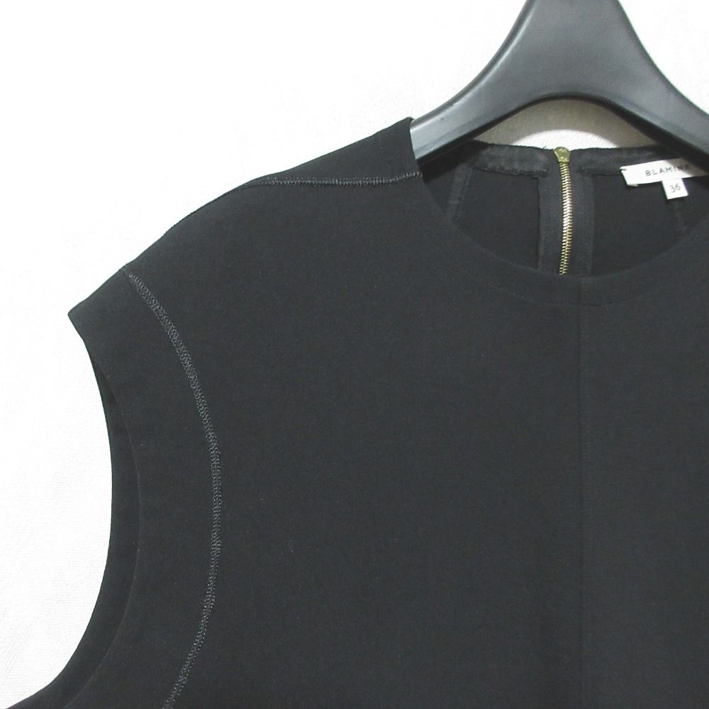 BLAMINK - 美品 BLAMINK ブラミンク コットンリブクルーネックノースリーブ プルオーバーブラウス カットソー 7917-299-0029 36 ブラック レディース 古着 中古 USED 楽天市場】【中古】美品 BLAMINK ブラミンク コットンリブクルー