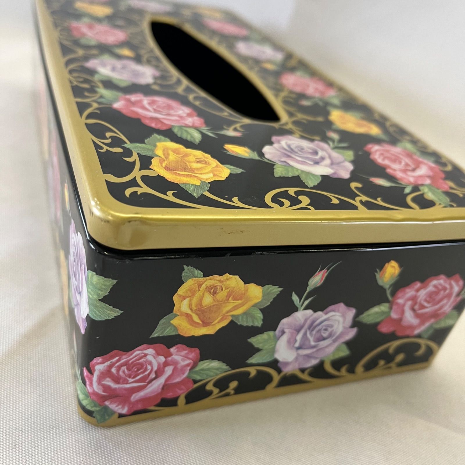 ANNA SUI アナスイ ティッシュケース 薔薇 黒 ビンテージ 缶 - メルカリ