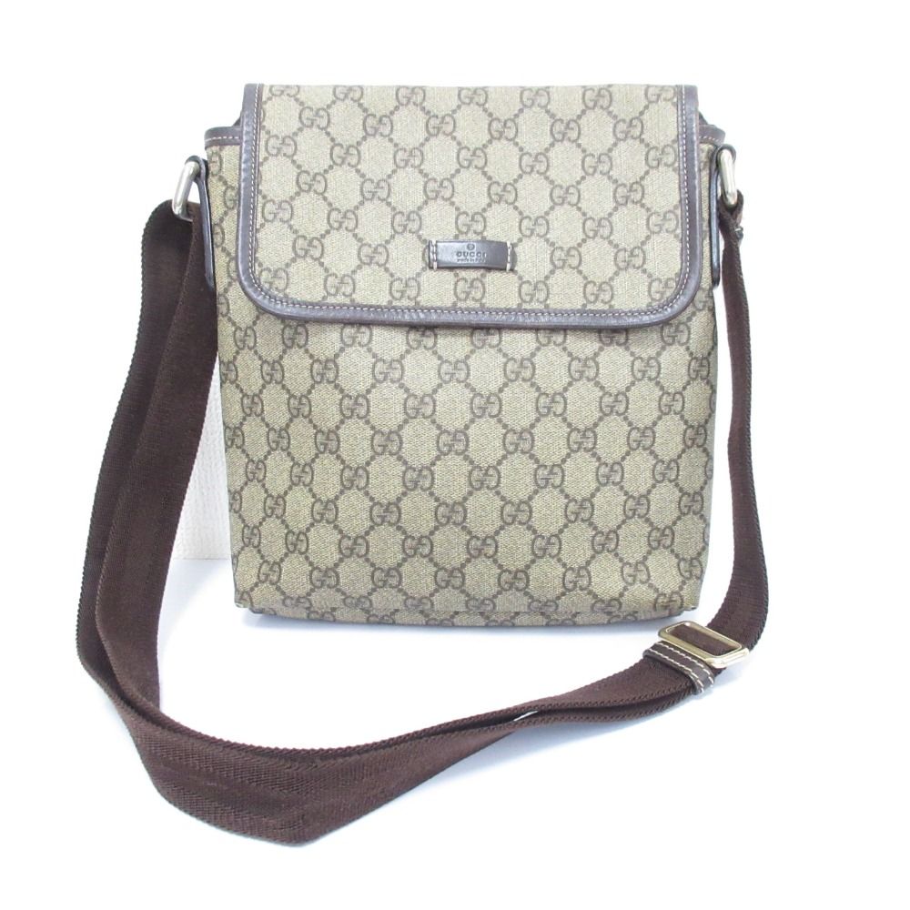 美品 GUCCI グッチ GGスプリーム ショルダーバッグ 223666 ベージュ