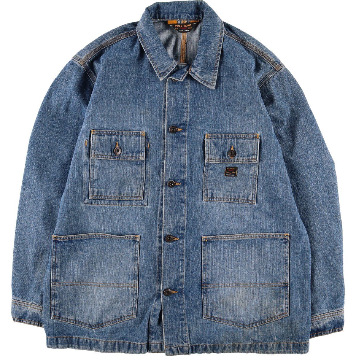 古着 ラルフローレン Ralph Lauren POLO JEANS COMPANY デニムカバーオール メンズXL/evb004839