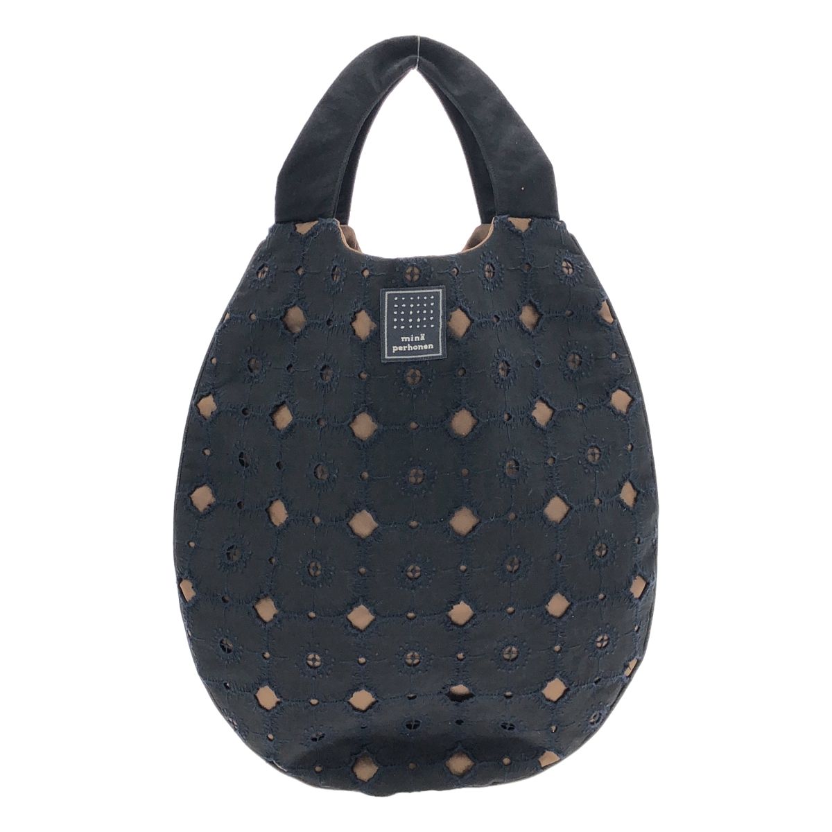 mina perhonen ミナペルホネン anemone ハンドバッグ XS9441 ネイビー
