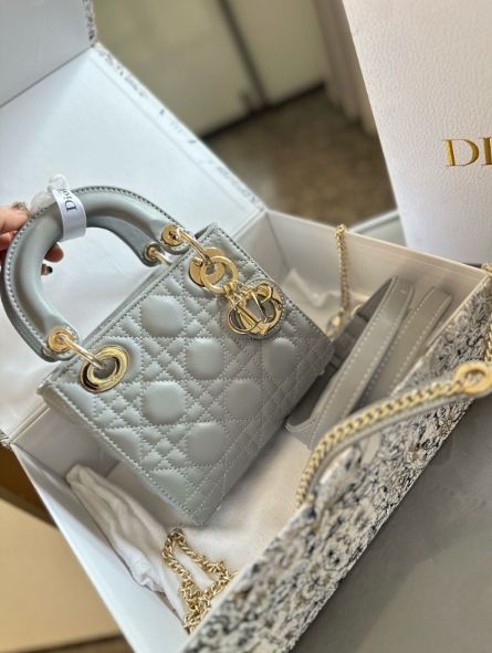 LADY DIOR ☆レディーディオール☆ハンドバッグ☆ ショルダーバッグ可愛い My ABCDior ミニバッグ ラムスキン 可愛い♡美品 A006