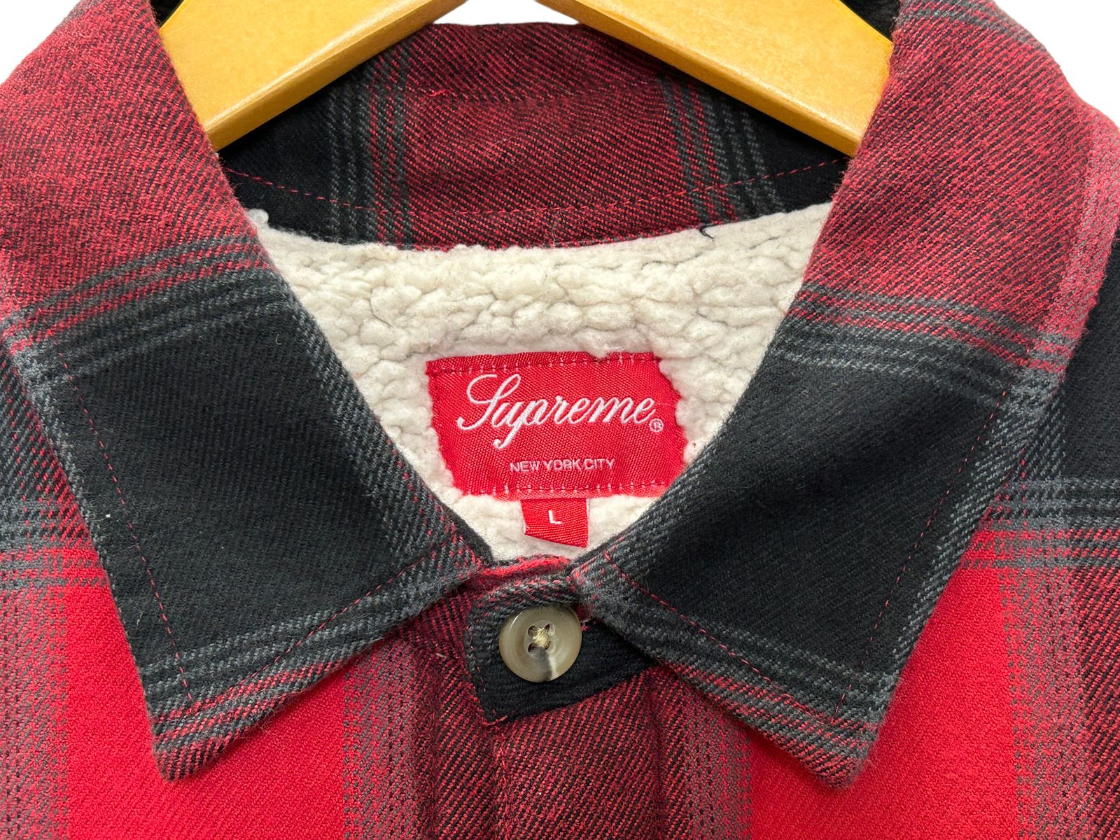 Supreme (シュプリーム) Buffalo Plaid Sherpa Chore Shit