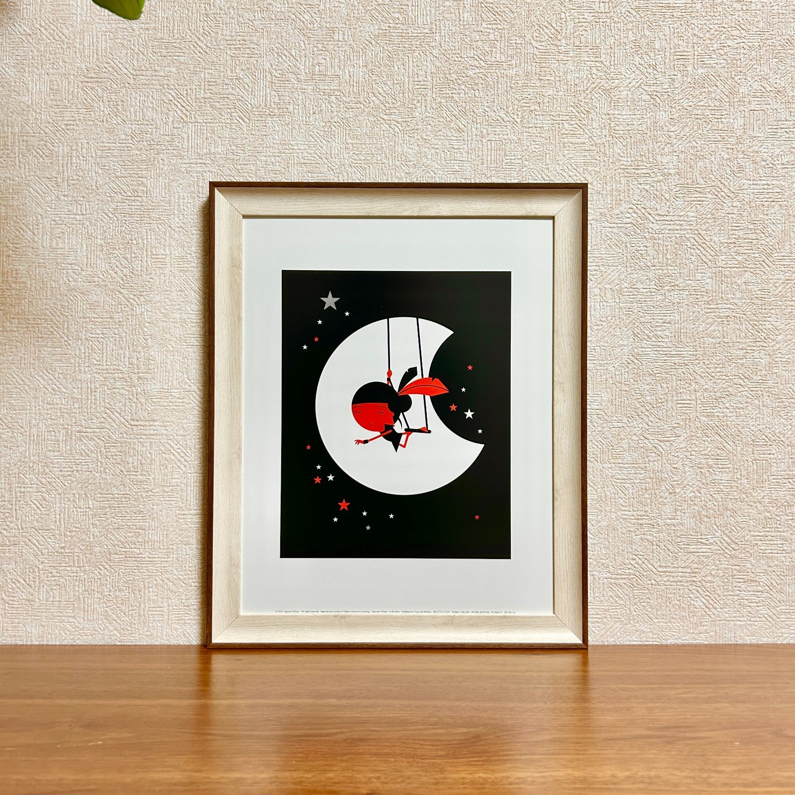 新品額縁付アートポスターSpencer Wilson（スペンサーウィルソン）自転車イラスト画家In the Stars342