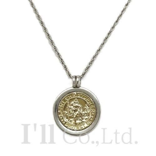 ティファニー　セントクリストファー　18KT on STERLING　ネックレス ティファニーセントクリストファー18KT on STERLINGネックレス