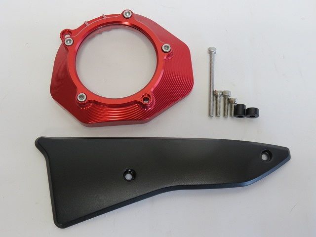 adv160 PCX|PCX e HEV|PCX JK05 JK06 KF47 2021-2025 2025 以降 CNC 透明エンジンガード ステータークラッチカバー 赤