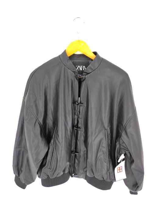 ZARA チャイナ ジャケット 美品 ZARA ザラ タグ付き フェイクレザー チャイナジャケット