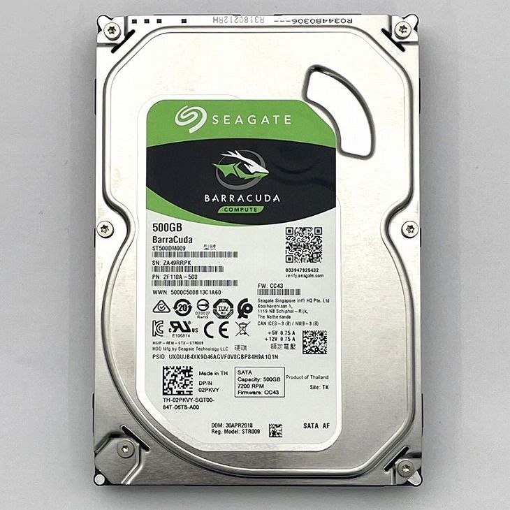 【超メルカリ市】【10枚セット】HDD 3.5インチ 500GB SEAGATE ハードディスク 内蔵HDD パソコン PC デスクトップ