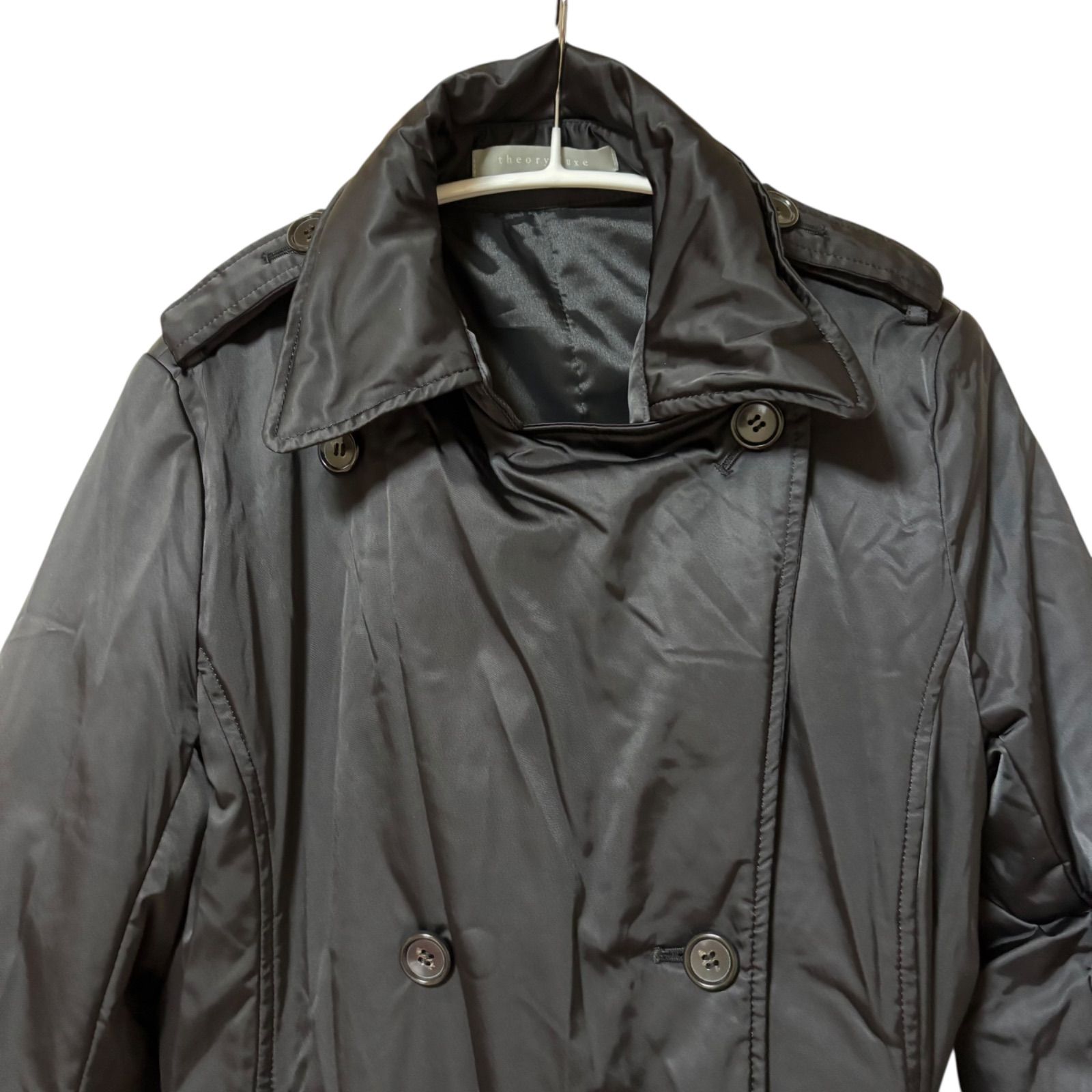 RE243 theory luxe セオリーリュクス ダウン トレンチコート ブラック 