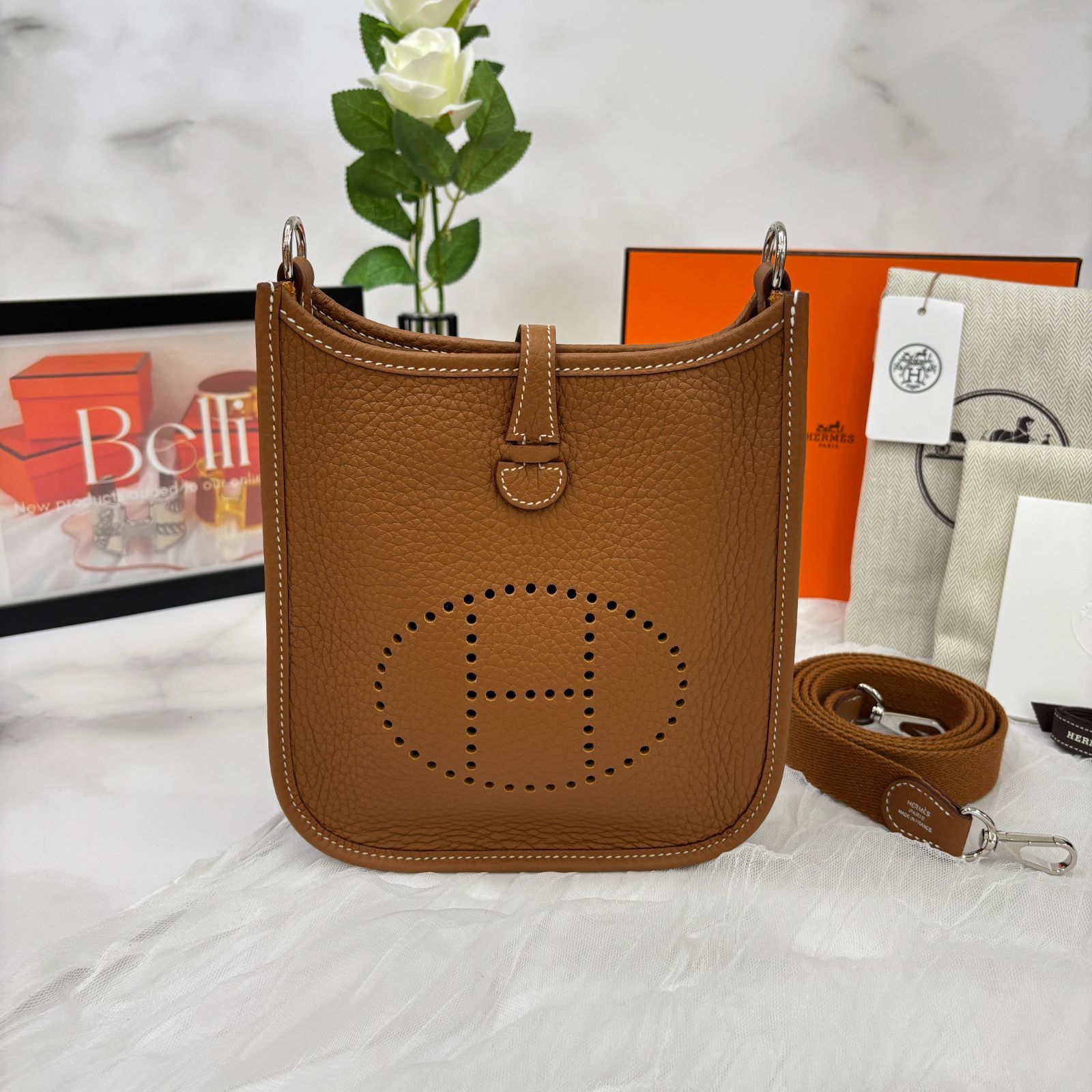 追跡あり★HERMES★エブリン16 トープ トリヨンクレマンス エルメス エブリン16 TPM アマゾン トリヨンクレマンス