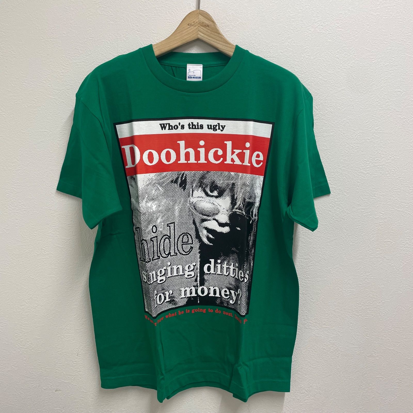 hide Doohickie Tシャツ グリーン Lサイズ hide着用モデル hide