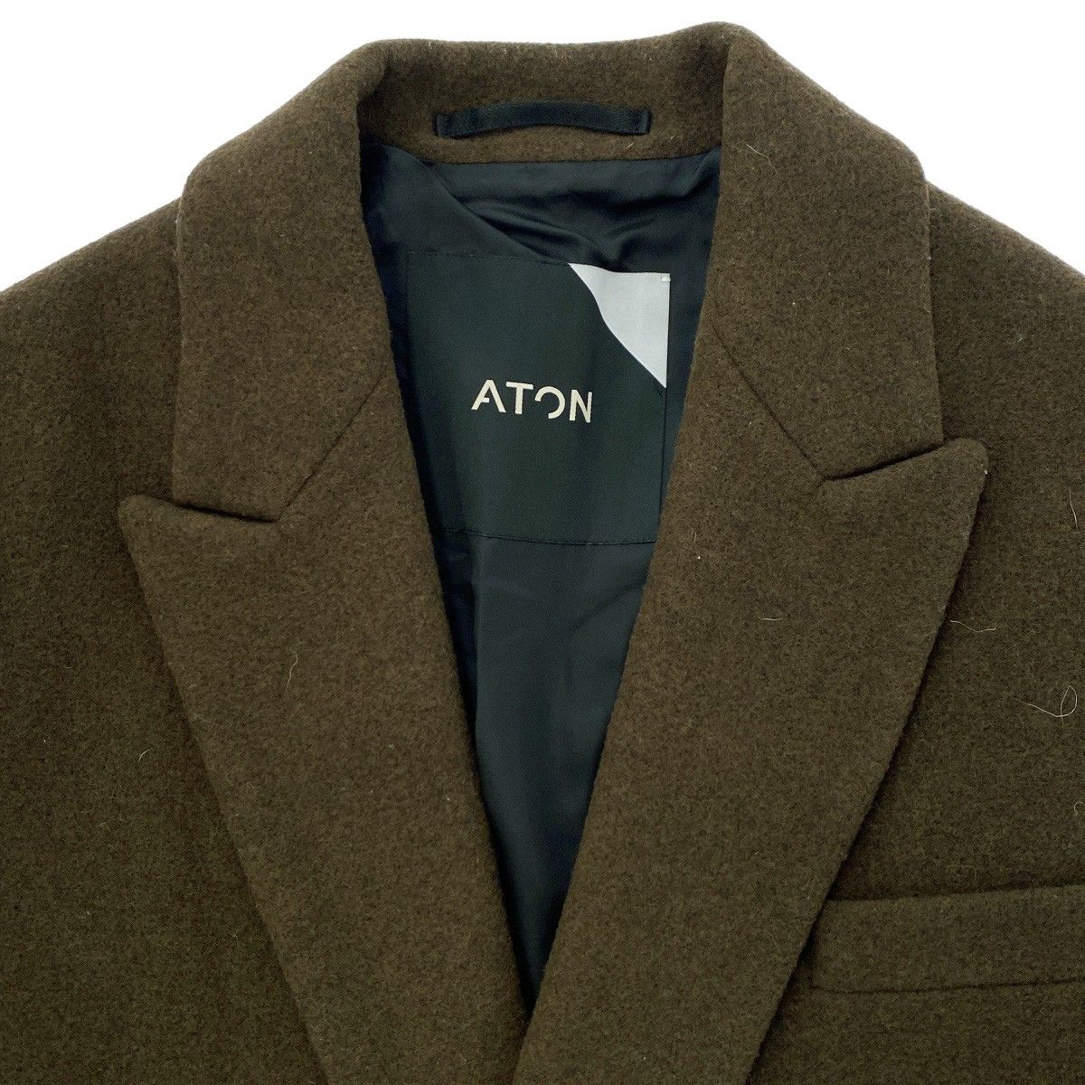 ATON】スーパー160'S ダブルサキソニーバルマカーンコート aton