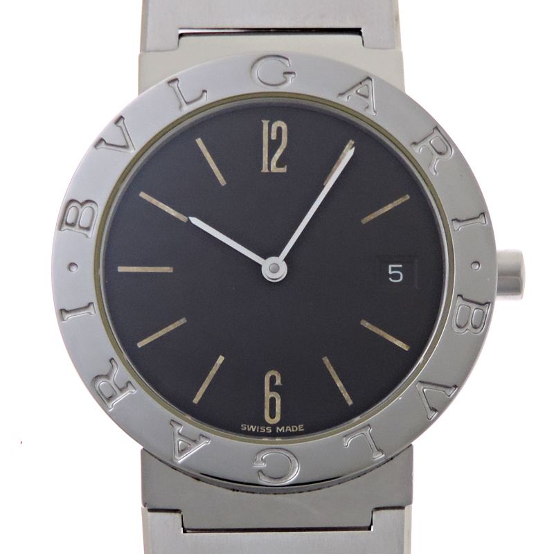 BVLGARI ブラックダイヤル 時計 B B26S S12pダイヤ ブルガリ 腕時計 BB33S BVLGARI ブラックダイヤル 時計 B B26S S12p
