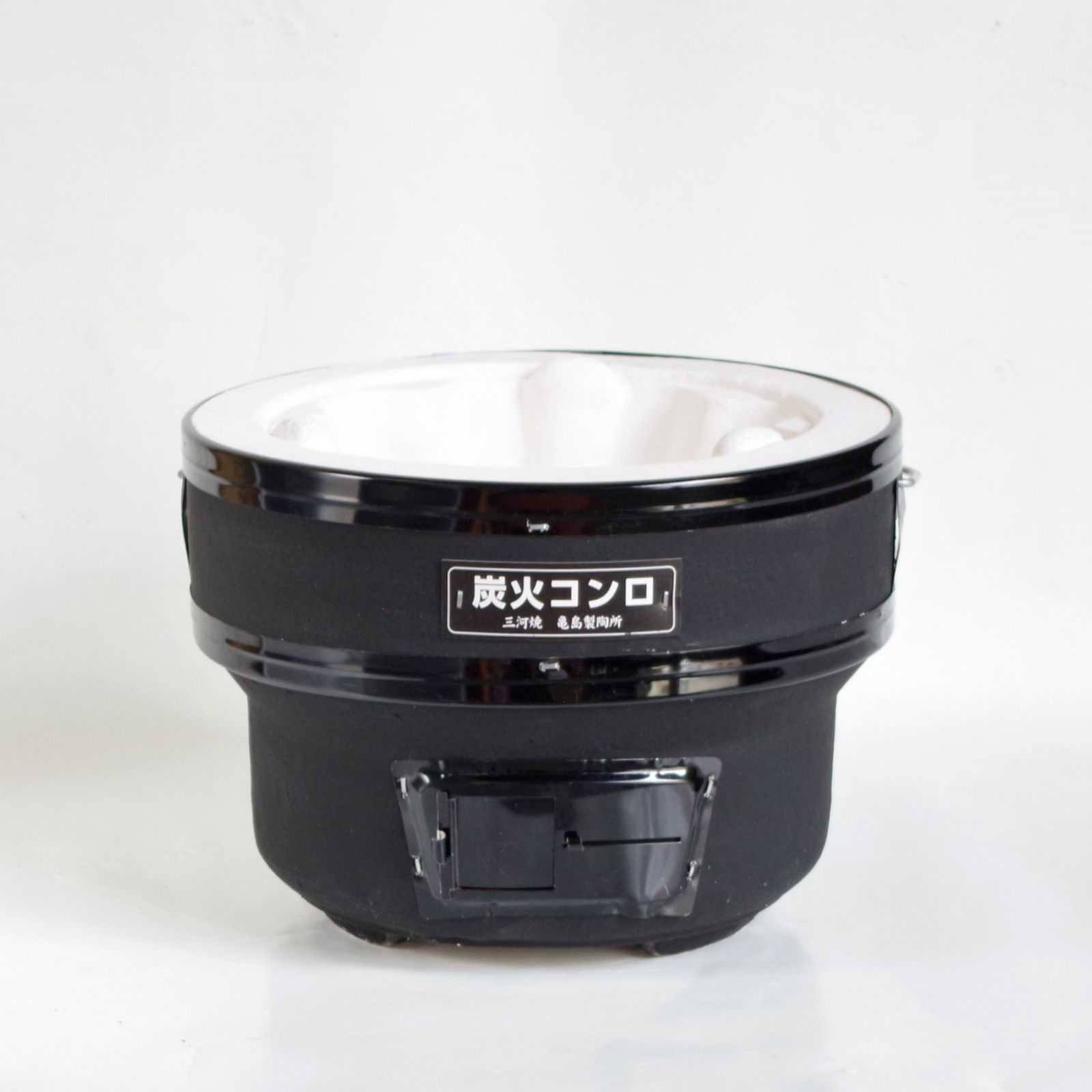 じゅうじゅう七輪 黒 焼網付 国産 珪藻土 コンロ