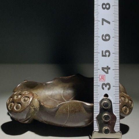 銅器 重工 彫刻 寿桃硯 筆洗 灰皿 文房置物・案頭 工芸品 美術品