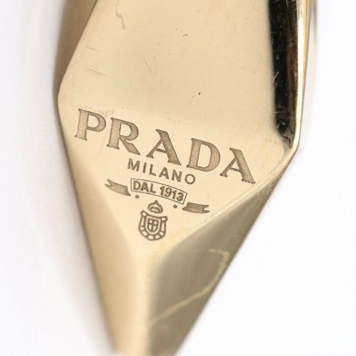 プラダ ロゴスネークリング 指輪 イエローゴールド 18金 K18YG