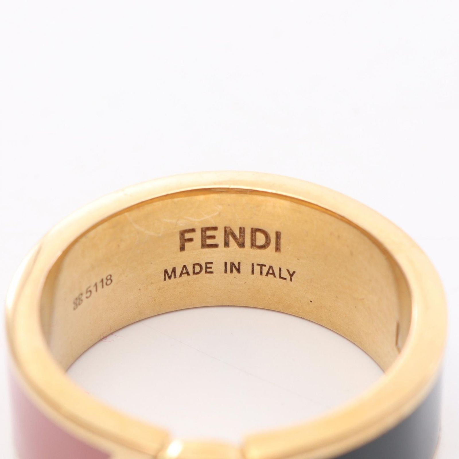 フェンディ FENDI リング・指輪 エフ イズ フェンディ ブラック/ピンク