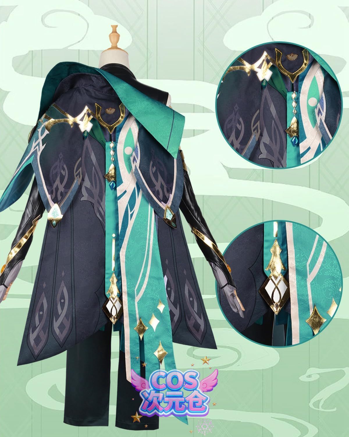 地球 アルハイゼン ウィッグ付き 神併 アルハイゼン コスプレ ウィッグ付き 書記官 原神 コスプレ衣装 フルセット コスチューム 大人用 仮装 文化祭 Genshin Alhaitha 売れ筋